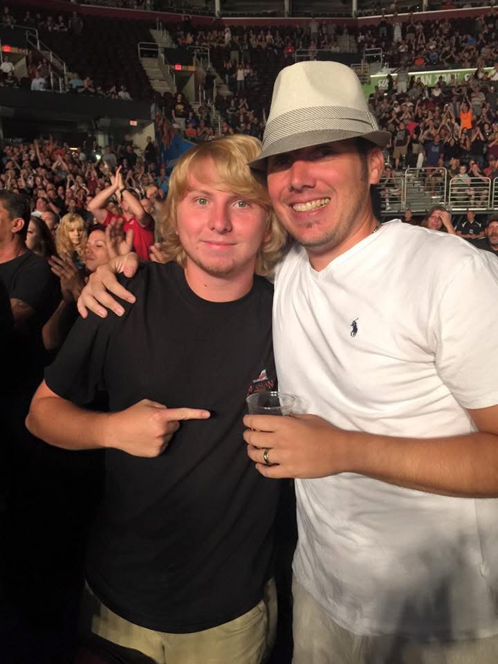 Ryan Lewis and Colin at Mötley Crüe Cleveland 2015