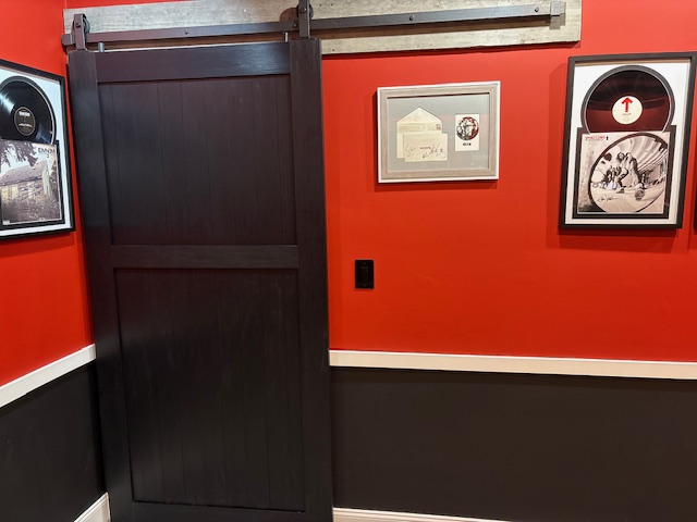 The Seattle Sound wall with Pearl Jam and Nirvana artifacts